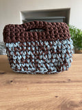Blue and Brown Mini Tote