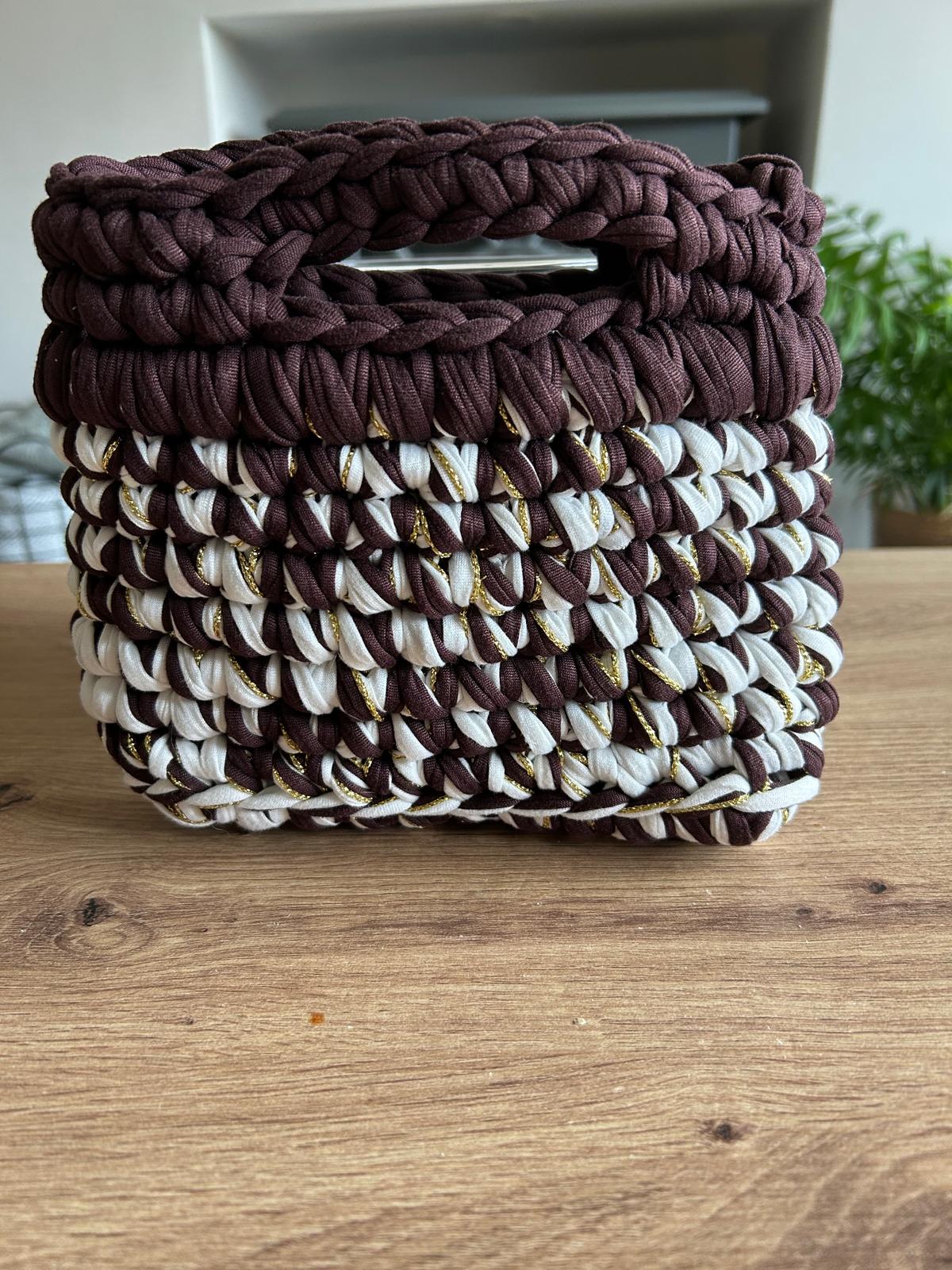 Brown and Gold Mini Tote