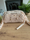 Cream Seashell Clutch