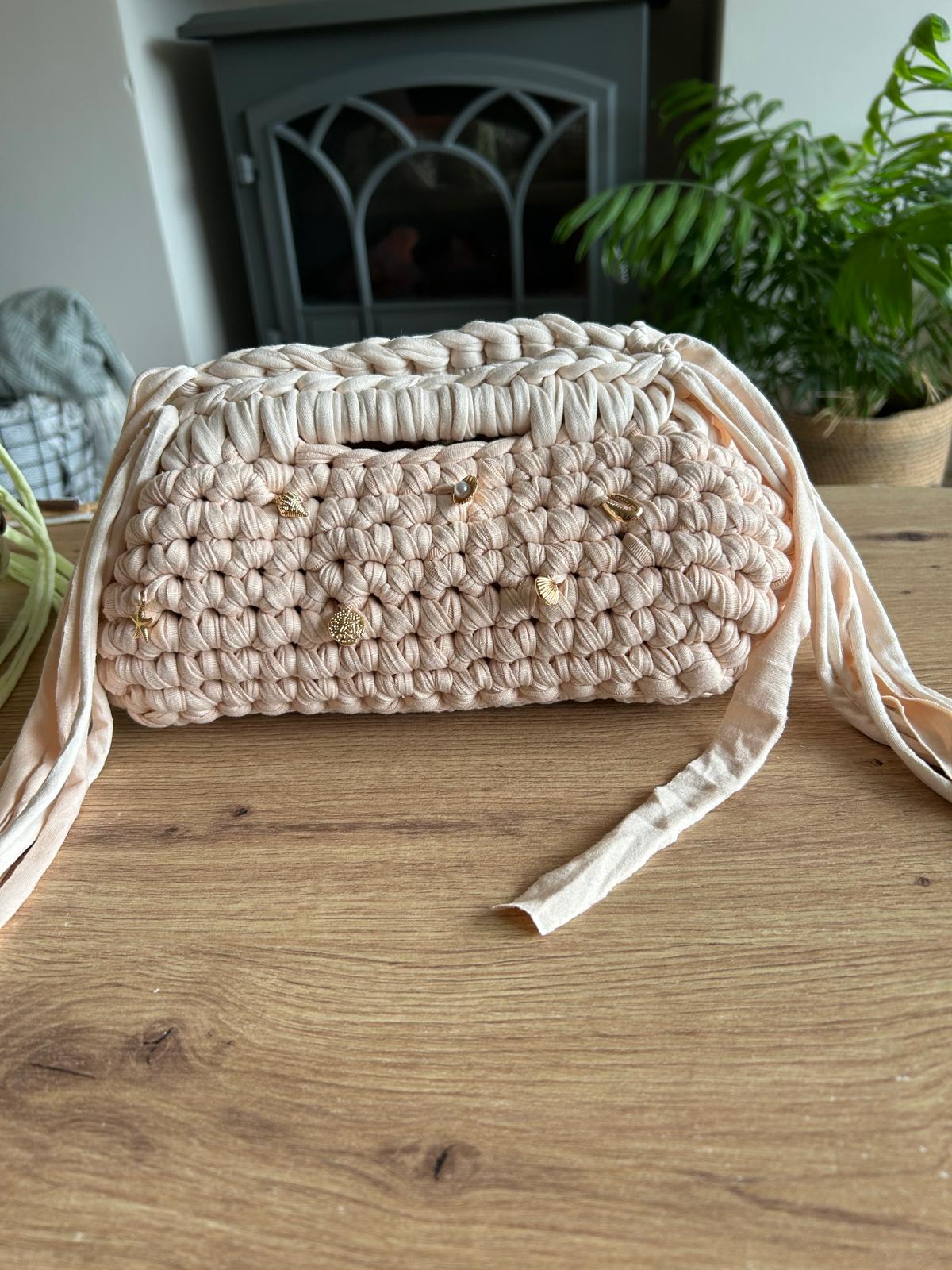 Cream Seashell Clutch
